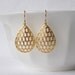 Gold Filigree Dangle Earrings