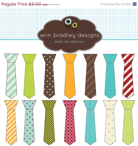 50% OFF Tie Clipart Commercial Use Digital Clip Art Designs Il_570xn