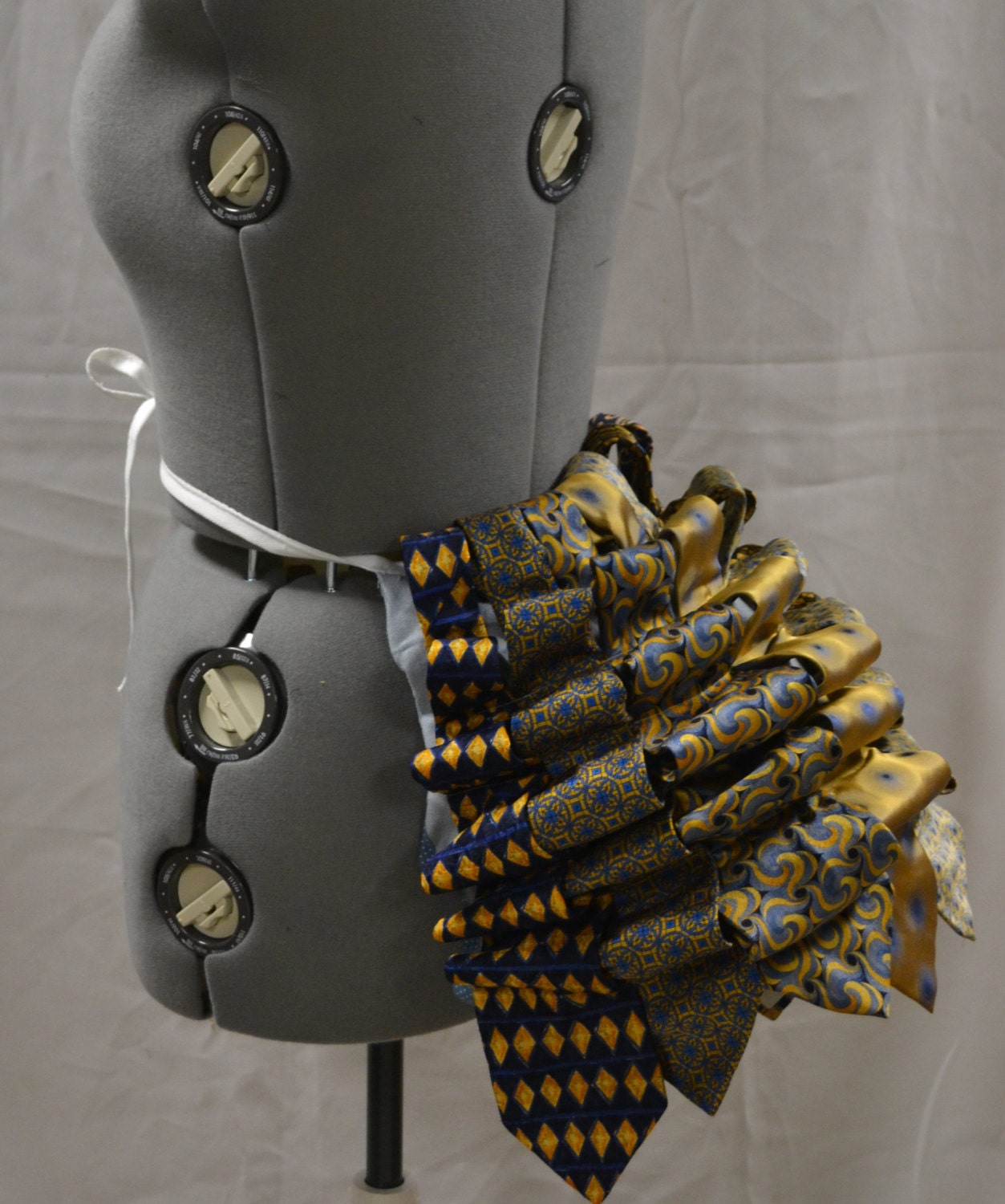 diy bustle tie on Neckties Costume Steampunk Bustle Upcycled