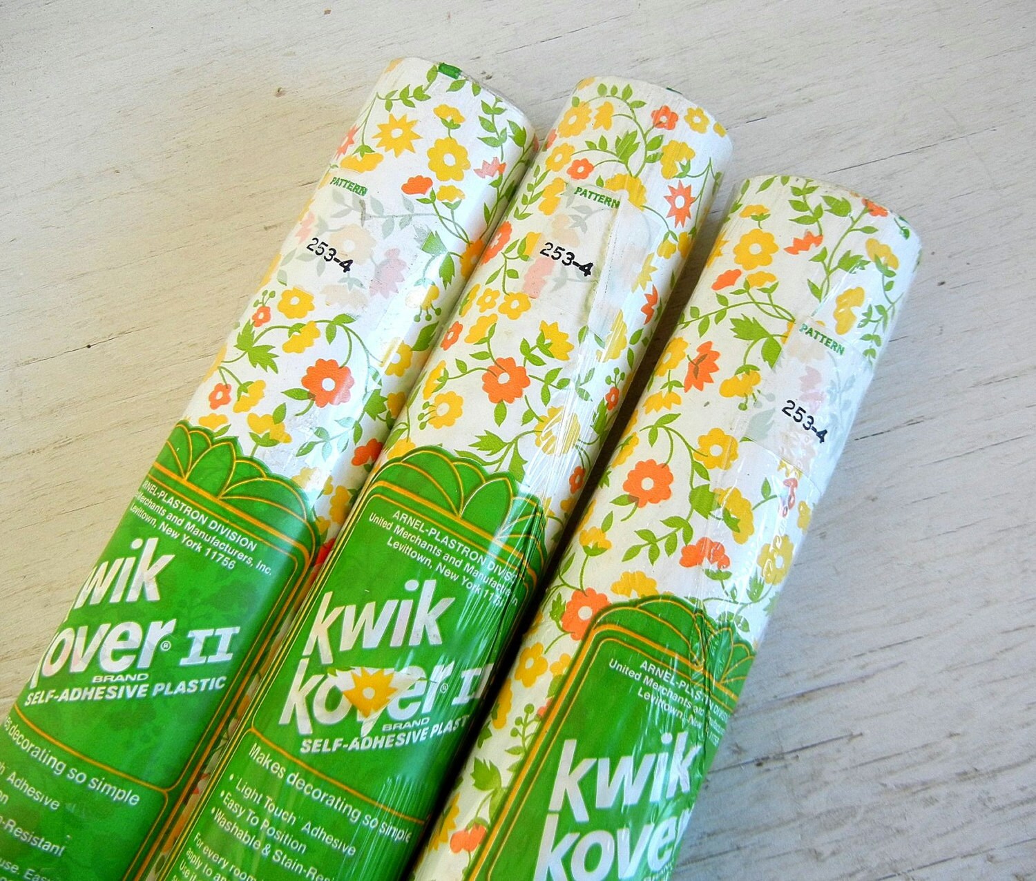 Kwik Cover SelfAdhesive Paper Contact Paper Yellow Orange