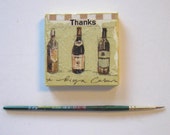 BTGO, Thank You Art Magnet, Miniature Mixed Media Painting, Mini Canvas, Original Miniature painting, Home Decor