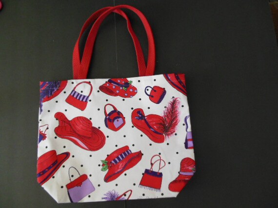 Items similar to RED HAT Tote Bag, NEW, Hand Crafted from heavy duty