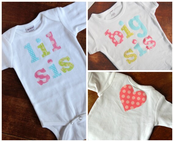 Big Sis and Lil Sis matching sibling shirt set / Big Sister and Little Sister matching set / Matching Sister tees tops shirts Il_570xn