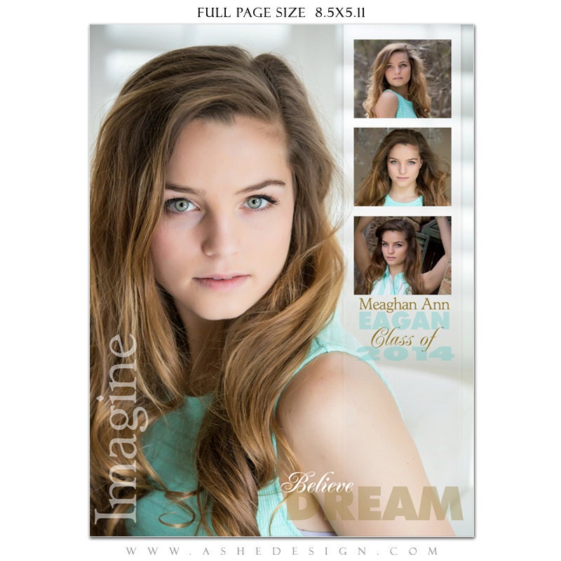 Senior Yearbook Ads Photoshop Templates SCULPTING WORDS   Etsy | Senior