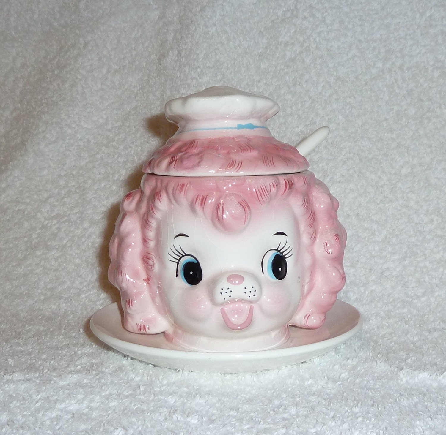 lefton pink poodle teapot