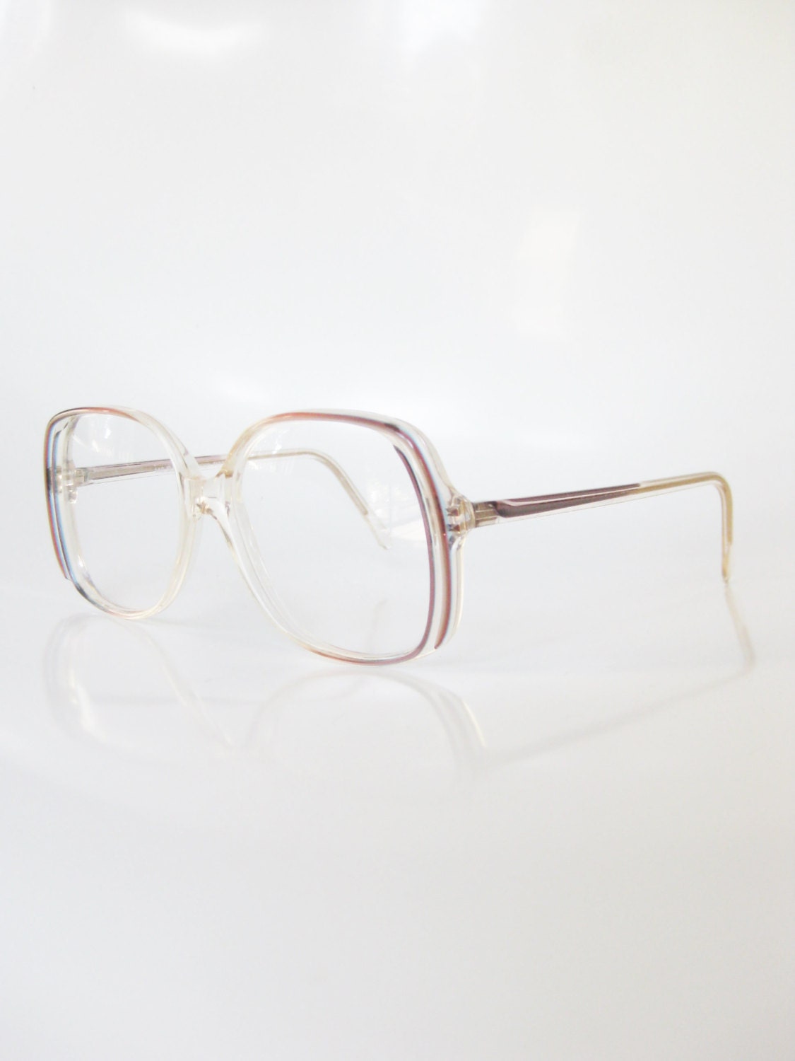 1970s Vintage French Eyeglasses Rust Red Glasses by OliverandAlexa