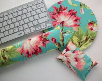 mouse pad wrist rest Keyboard rest set - Pick your own pattern - mousepad set coworker gift - graduation office Desk Accessories