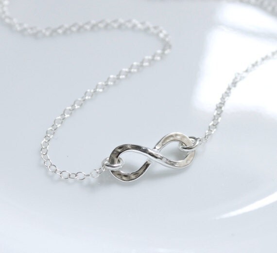 Items similar to Infinity Necklace, Sterling Silver Infinity Necklace