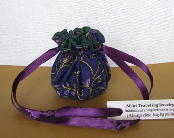 FANCY PANTS Mini Jewelry Bag - Draw string Jewelry Tote ...