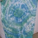 Caftan Coverup Blue and Green Tie Dye Bellydance Beach