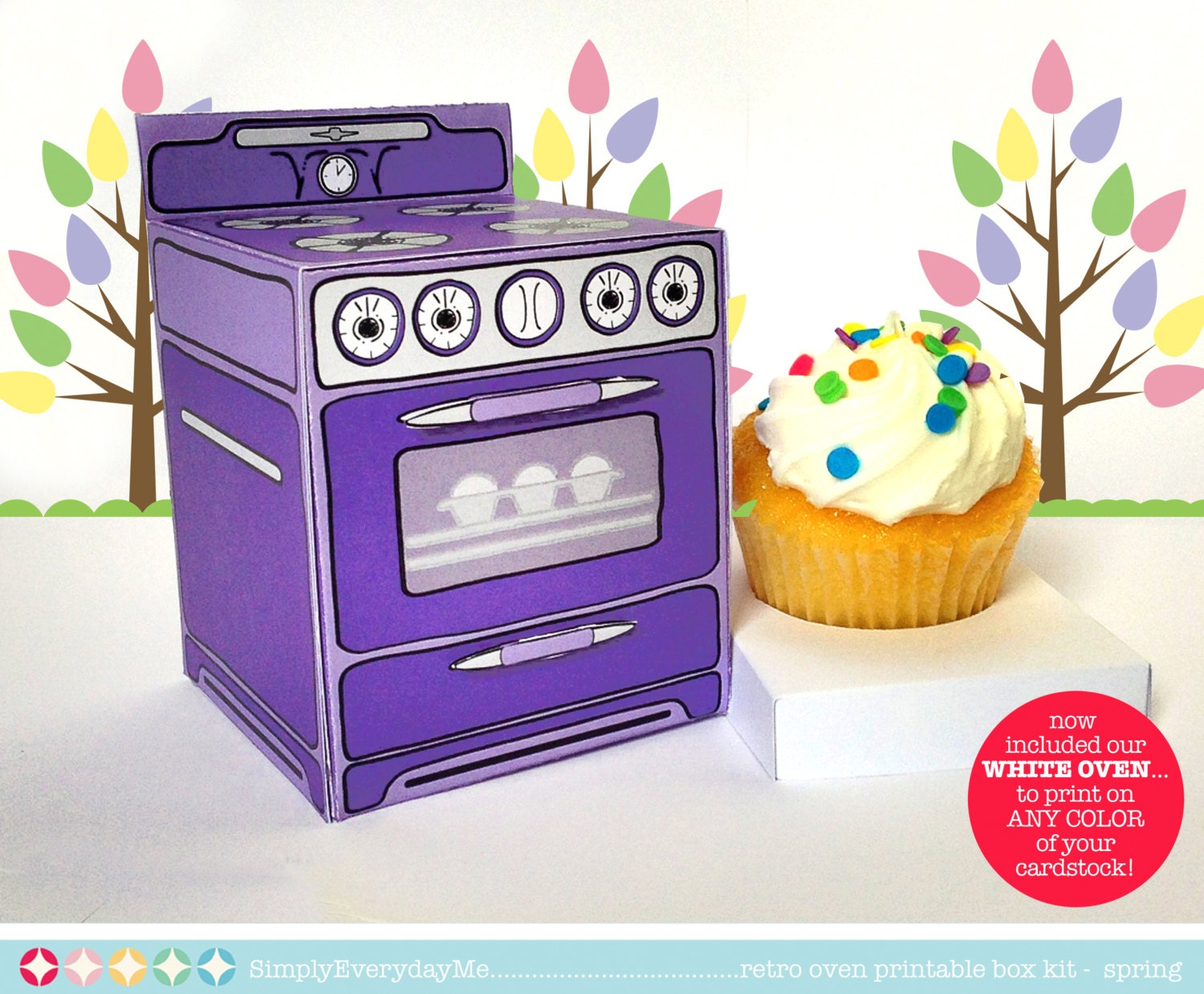 Oven Favor Box Baking Party Favor Box Cupcake Box Cupcake