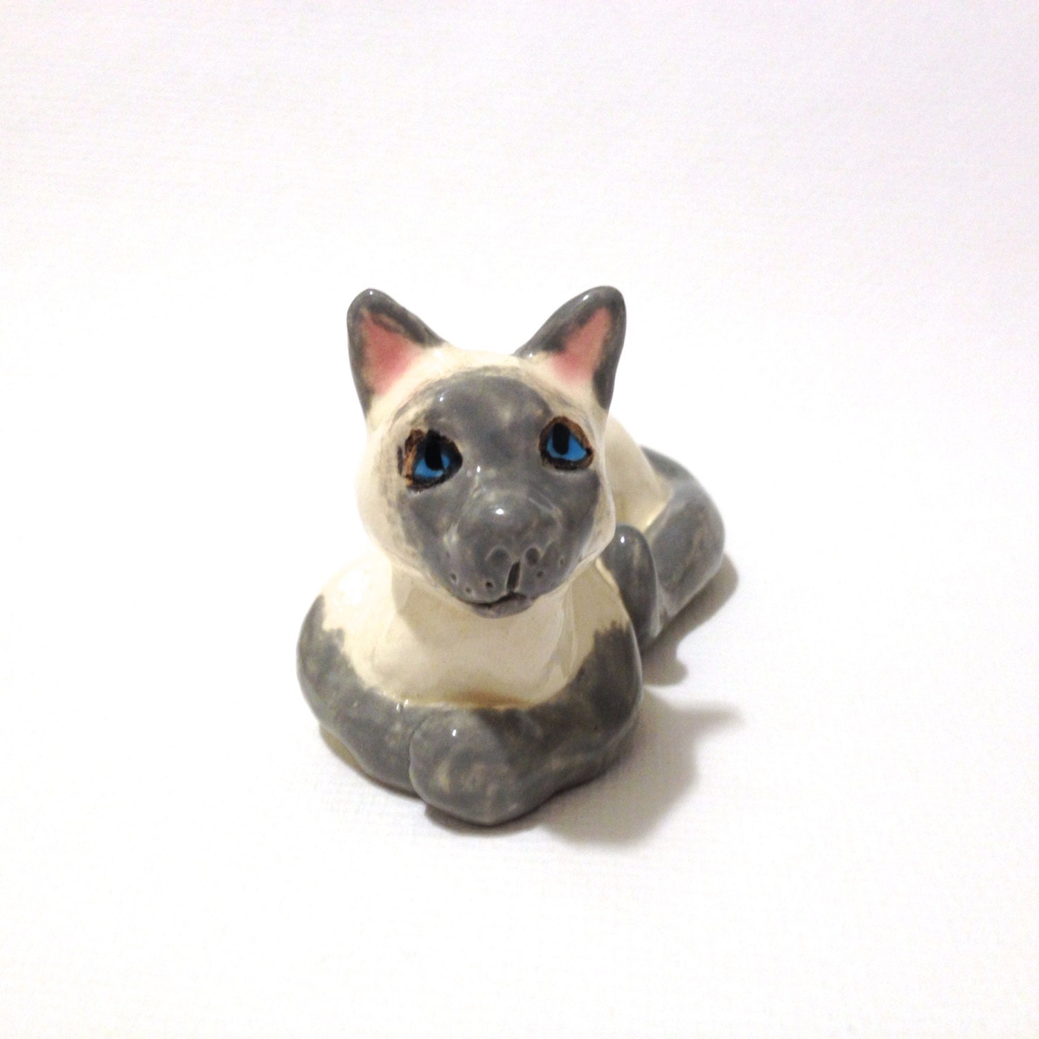 Ceramic Siamese Cat Sculpture Siamese Cat Cake Topper