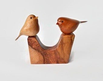 Popular items for love birds wood on Etsy