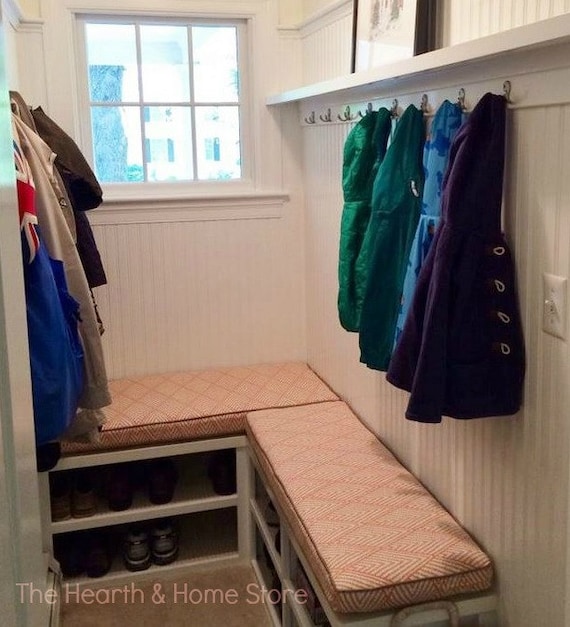 Custom Sewn Mudroom Seat Bench Cushion by HearthandHomeStore