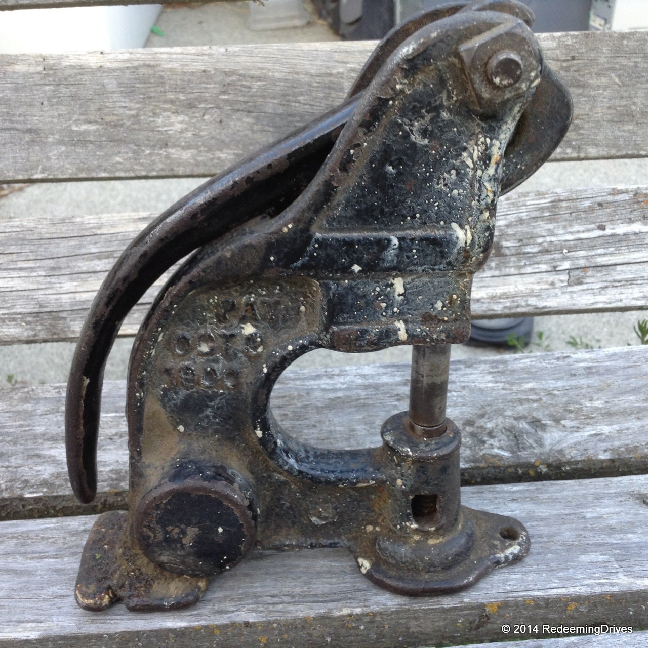 Antique PONY Cast Iron Rivet Press Tool Pat Oct 9 1900