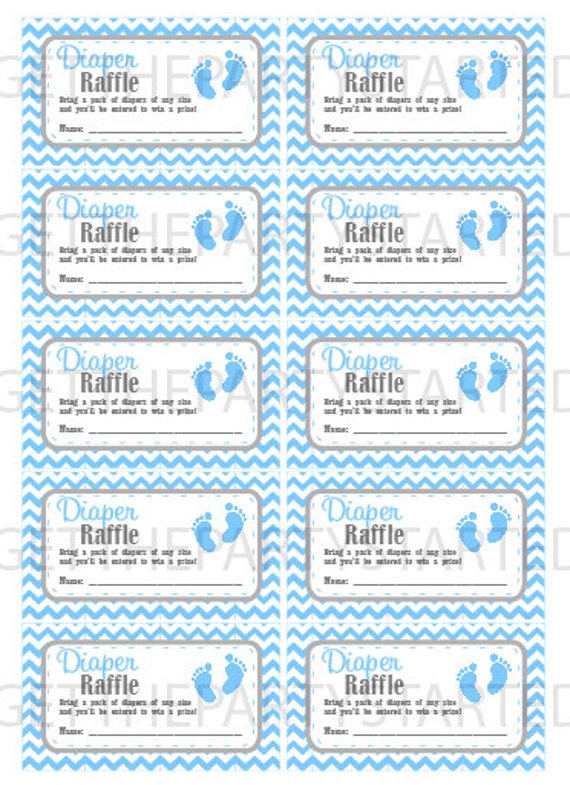 Diaper Raffle Tickets Free Printables