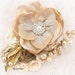 Hair Clip Wedding Clip Gold Tan Ivory Beige Champagne