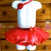 Ready to Ship Red Sweet Baby Ribbon Trim Tutu 0-6 months.