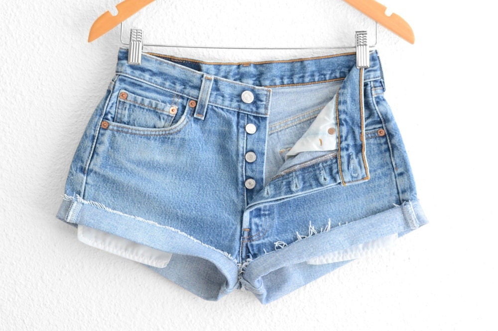 levi 501 shorts high waisted