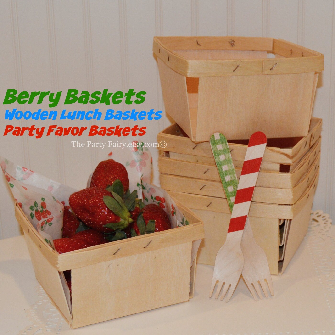 Farmers Market Fruit Baskets 6 Quart Size Berry Baskets