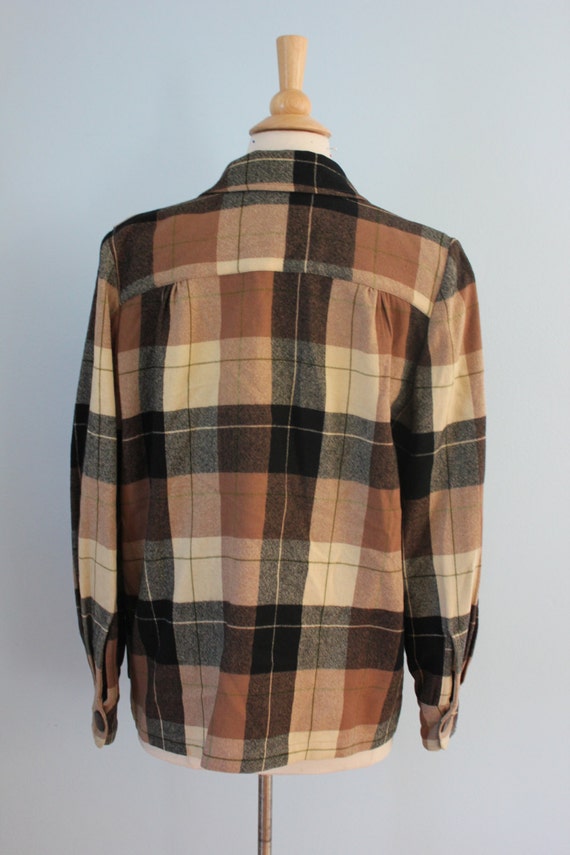 1950s Pendleton 49er / Wool Plaid womans Pendleton jacket