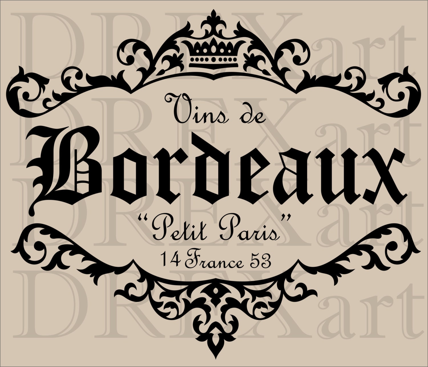 BORDEAUX FRENCH STENCILS Wine Stencils 12 x 14 7 mil