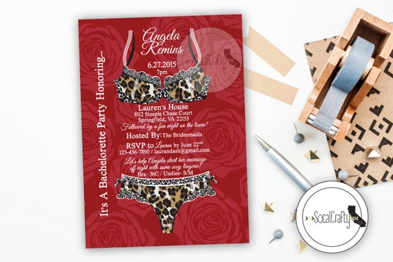 Items Similar To Bachelorette Party Invitation Lingerie Shower Invitation Printable Invitation 4696