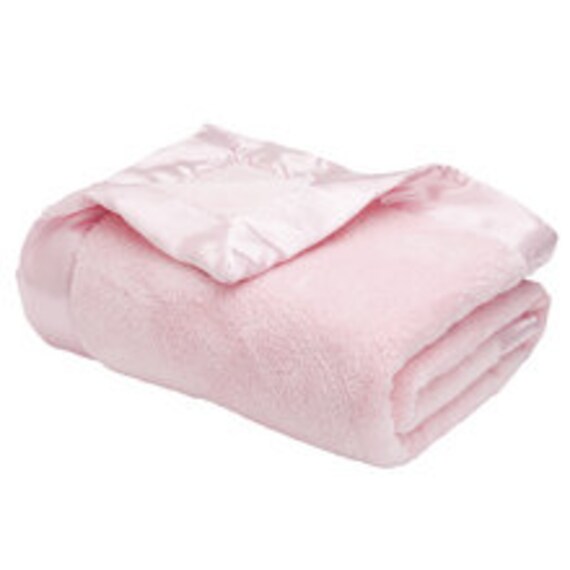 Monogrammed Luxury Microfleece Baby Blanket 0000Pink