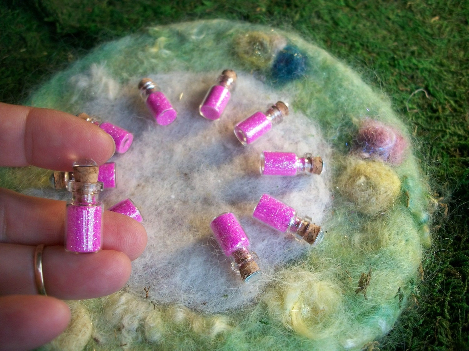 Pink Pixie Dust in Tiny Bottle Fairy Mermaid and Pirate