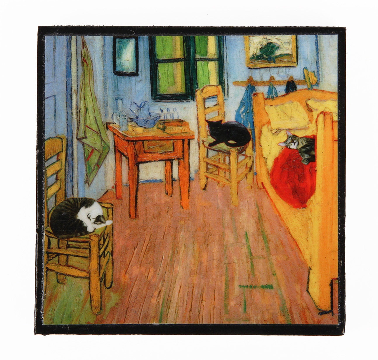  Cat  Magnets Vincent Van  Gogh  Cat  Artwork Refrigerator