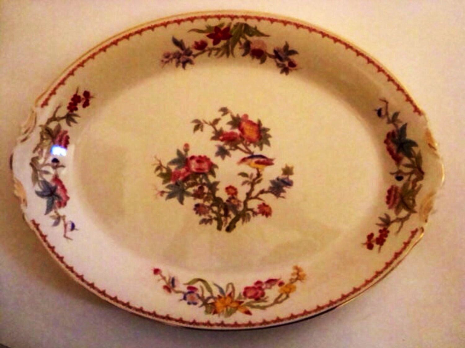 old ivory syracuse china Bombay pattern. serving plater with