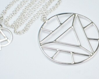 Sterling Arc Reactor Necklace Mark IV Sterling Silver Hand Crafted Pendant & Chain 925 Metalwork