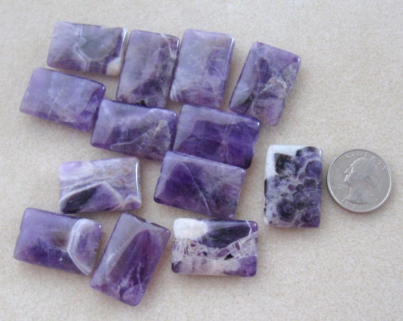 Chevron Amethyst Rectangle Pendant