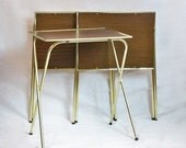 Set of Three Mid Century Glide-A-Matic TV Trays Set of Three Mid Century Glide-A-Matic TV Trays