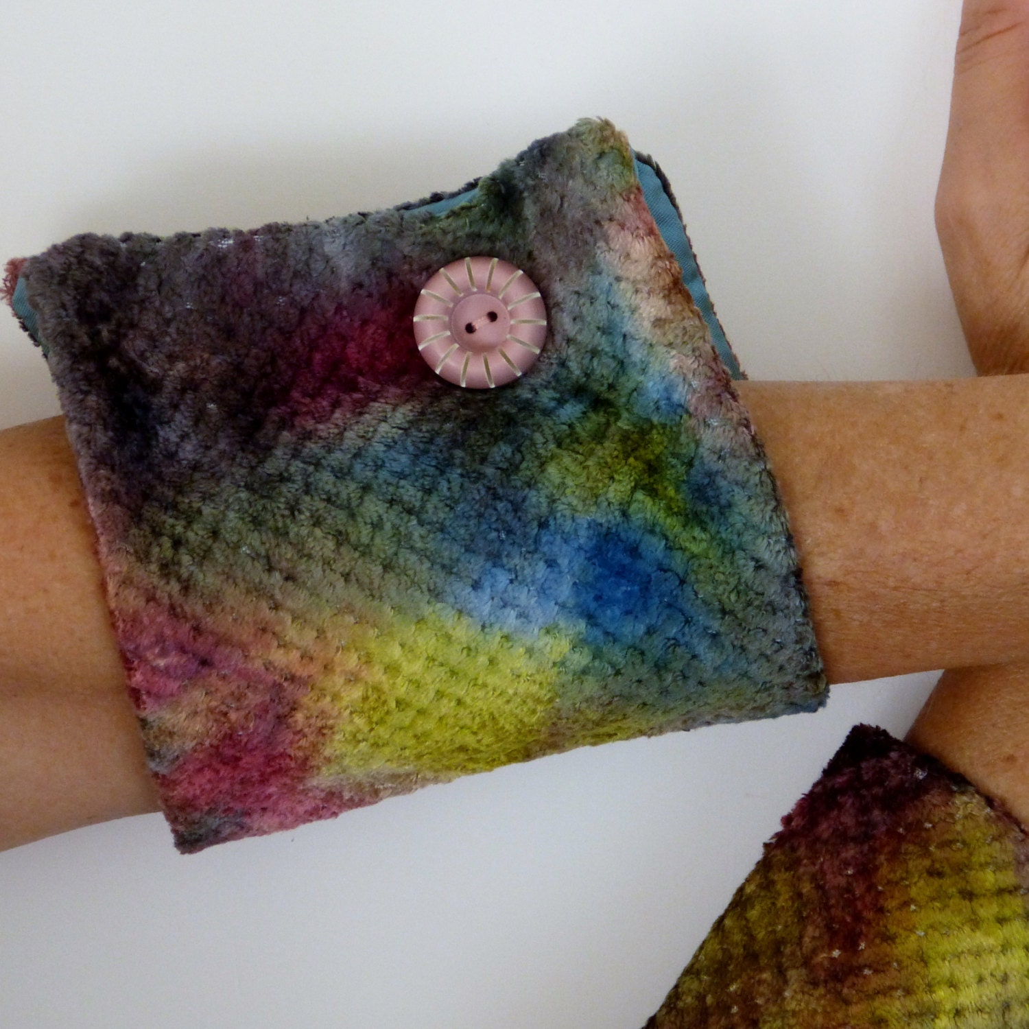 Galaxy Wristlet fabric Bracelet Cuff Wrist Wrap by vquadroitaly