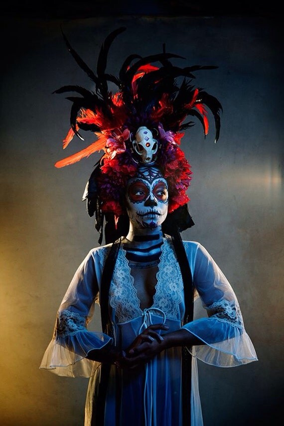 traditional day of the dead headpiece