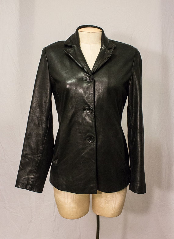 Vintage Black Leather Jacket in Softest Leather Ever! Perfect!