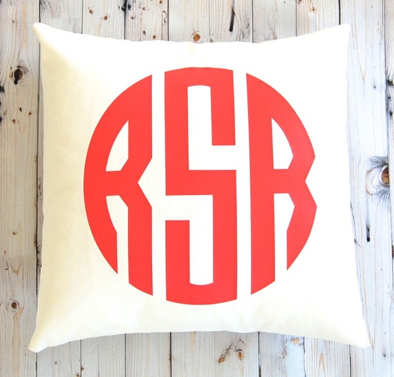 Monogram Pillow Personalized Gift Monogram Pillow Cover