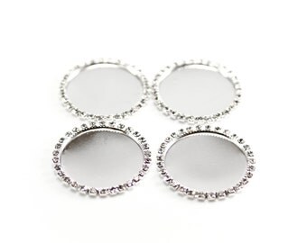 1" Wholesale Bottle Caps - Flat Bottle Caps - Rhinestone Craft Supplies - Silver Bottle Caps - Bottle Cap Crafts - Bottle Cap Magnets - DIY