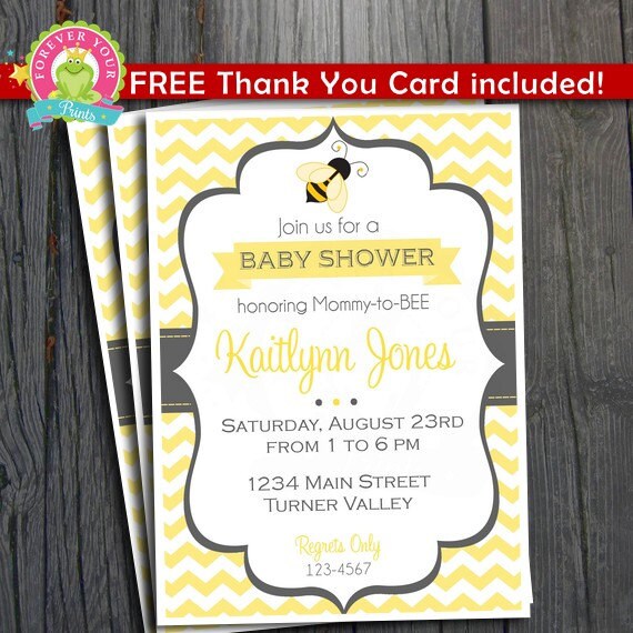 Bee Baby Shower Invitation / Bee Baby Shower Invite / Bee Invitation / Bee Party Invite Il_570xn