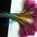 XL Long Rainbow Feather Extension Girls Accessories Hair Feather Supply Fluffy Hair Accessories Pink Yellow Teal Blue QTY10 8 -11inch