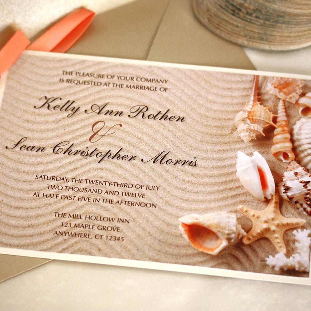 Seashell Wedding Invitations 3