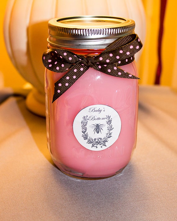 Baby Powder Scented Jar Candle Pink Jar Candle Baby Powder
