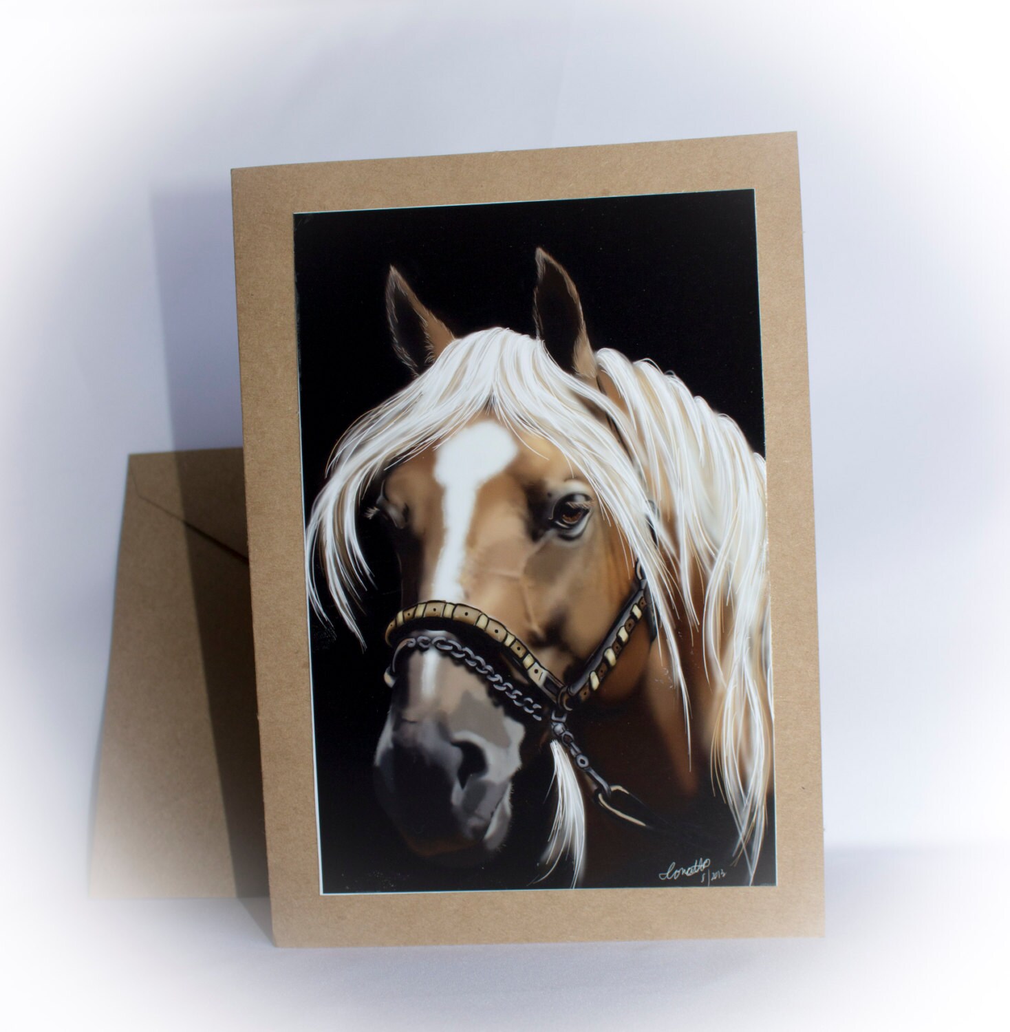 Horse Greeting Card Greeting Card Horse Art Card Animal