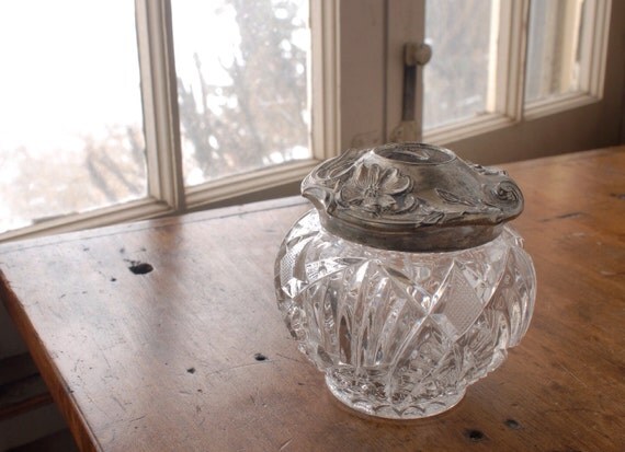 Antique hair receiver art nouveau vanity jar by modernpoetry