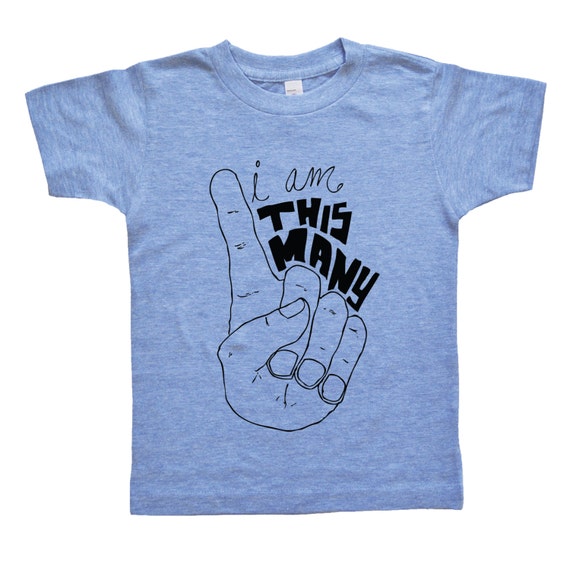 I Am This Many Kids Birthday Shirt One Two by VicariousClothing