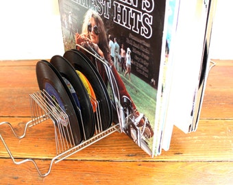 Record Party... Vintage Wire 45 and 33 Record Rack and Organizer