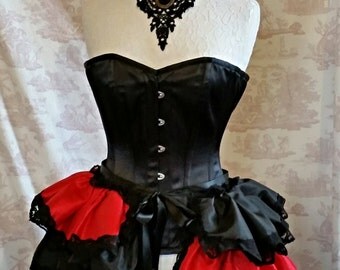 HARLEY QUINN Cosplay Taffeta Bustle By Gothic Burlesque