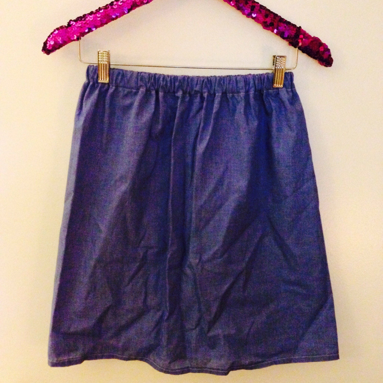 READY TO SHIP Chambray Skirt size small by PreppyPinkShop on Etsy