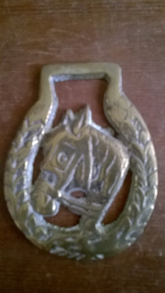 Vintage horses horse brass brasses tack circa 1950's